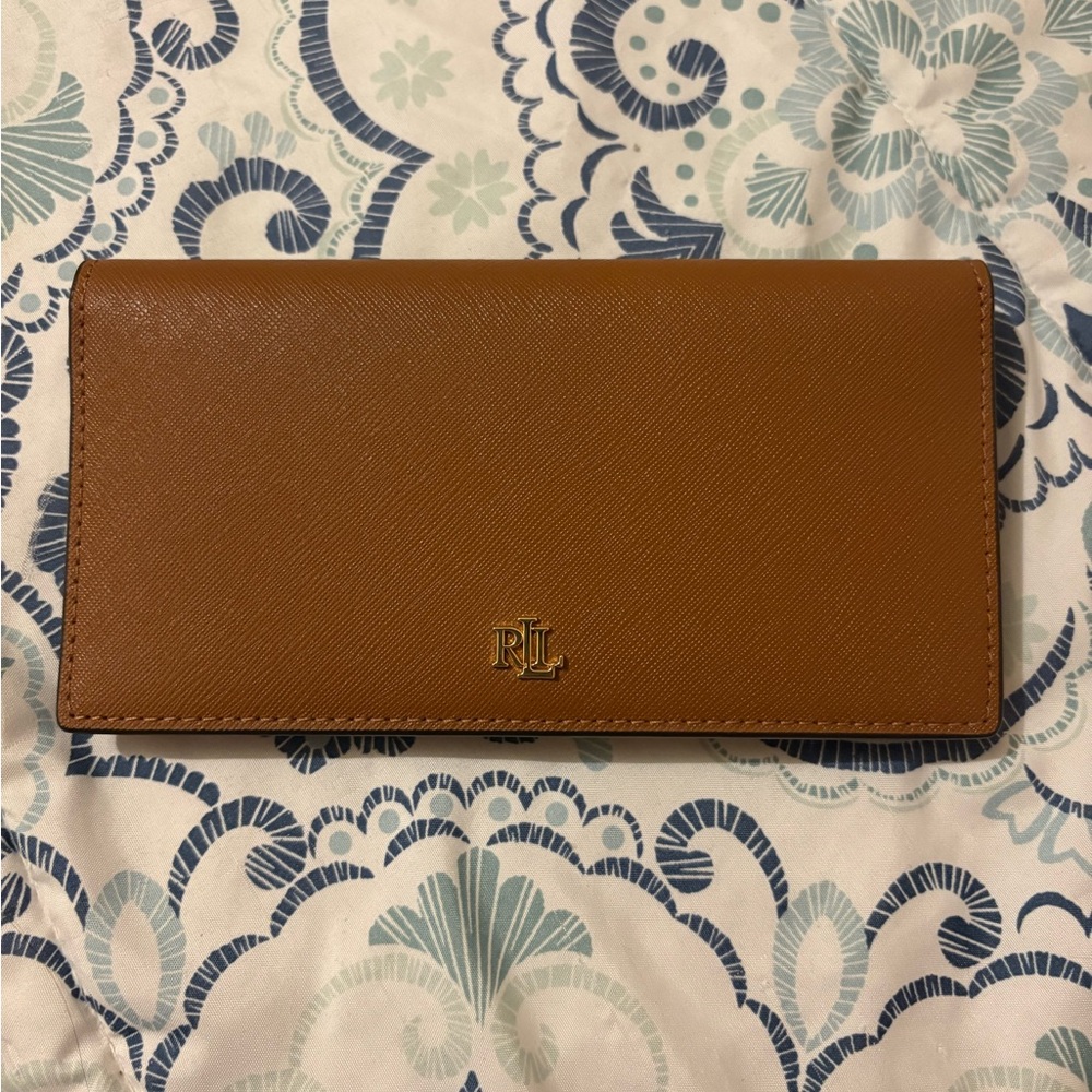 Ralph Lauren Tan Leather Clutch